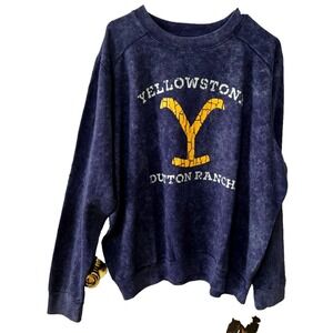 Yellowstone Dutton Ranch Sweatshirt Women's XL Blue NWT